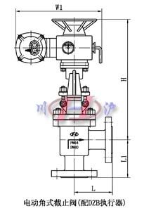 电动角式截止阀（配DZB执行器）