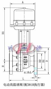 电动高温球阀(配381R执行器)