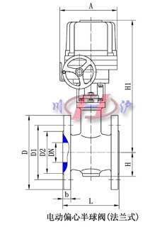 电动偏心半球阀(法兰式)