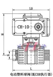 电动塑料球阀(配CHR执行器)