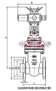 电动暗杆闸阀(配DZW执行器)