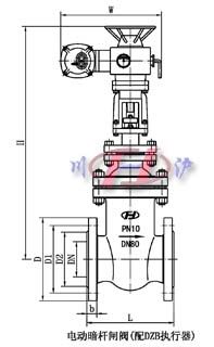 电动暗杆闸阀(配DZB执行器)