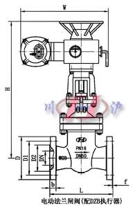 电动法兰闸阀（配DZB执行器）