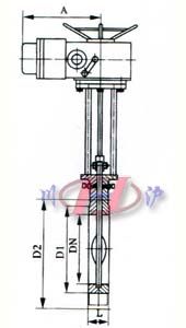 电动浆液闸阀 (剖面图)