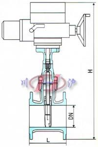 电动弹性座封闸阀(结构图)