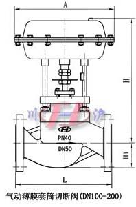 气动薄膜套筒切断阀(适用于DN100-DN200)