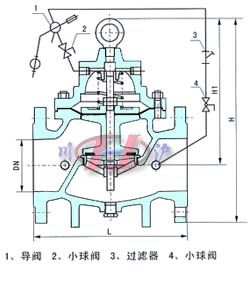 100D定水位阀 (结构图)