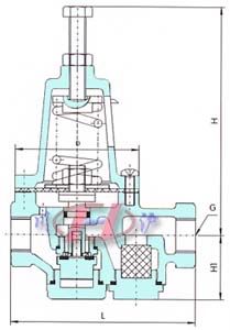 直接作用薄膜式减压阀 (结构图)