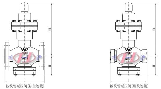 波纹管减压阀外形图